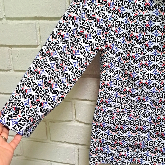 Christopher & Banks Multicolor 3/4 Sleeve Bussiness/Casual Jacket. Size Large - Picture 3 of 11